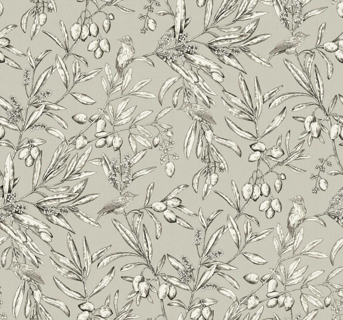 Aceituna wallpaper by Coordonné in Arroz/Beige, flat pattern view