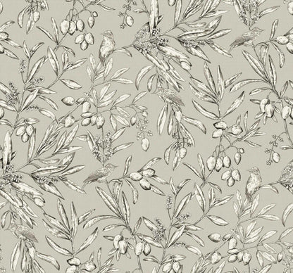 Aceituna wallpaper by Coordonné in Arroz/Beige, flat pattern view