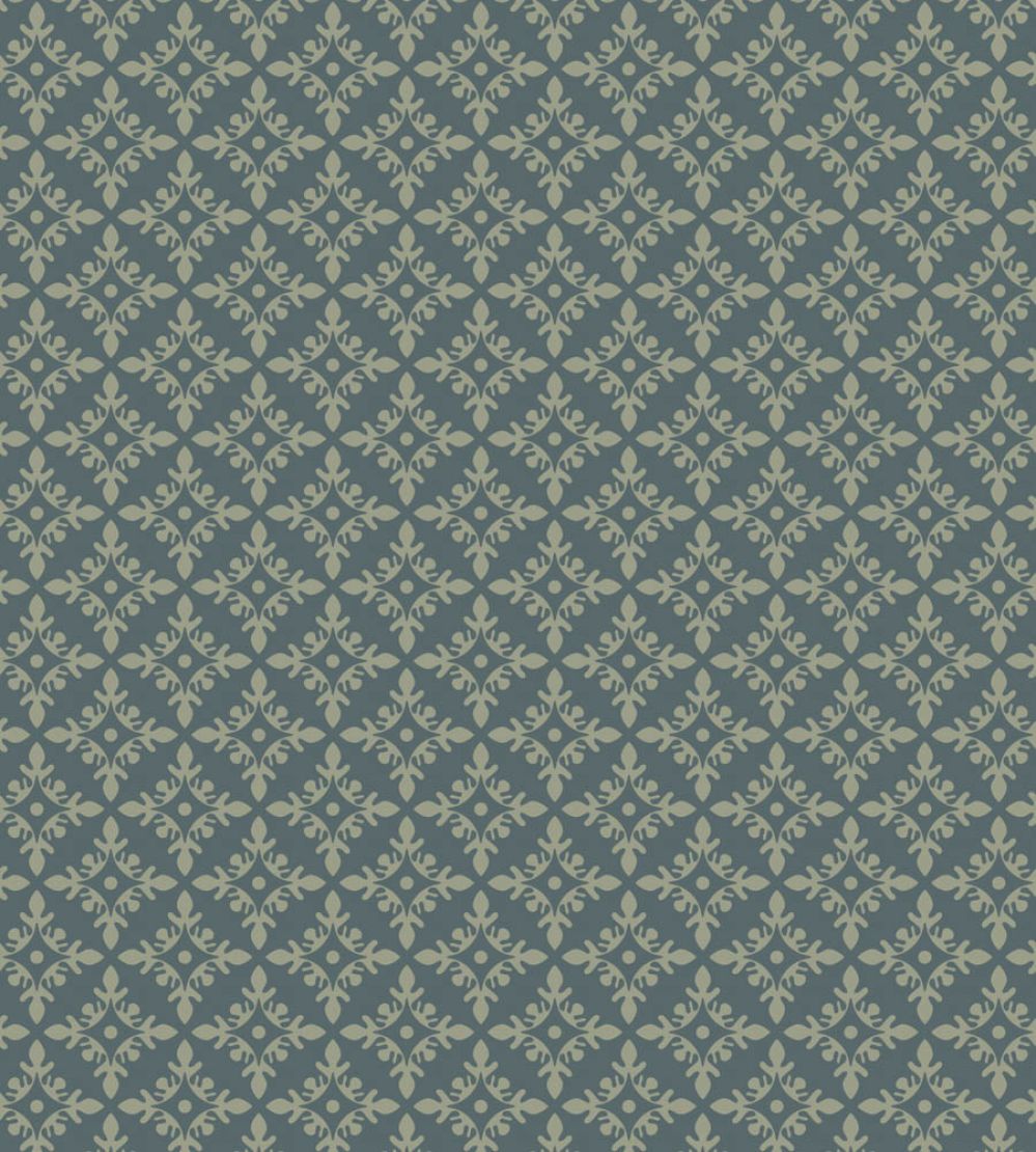 Achard Wallpaper by Farrow & Ball Inchyra Blue / Lichen