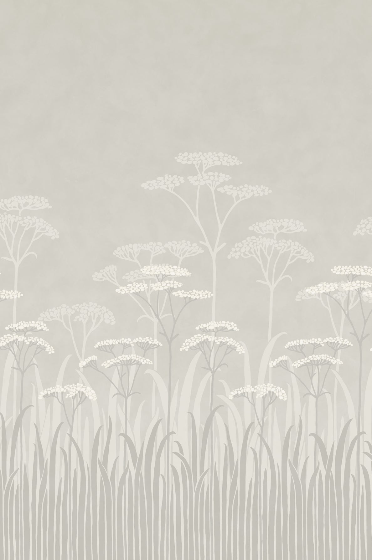 Achillea mural by Little Greene in Brume