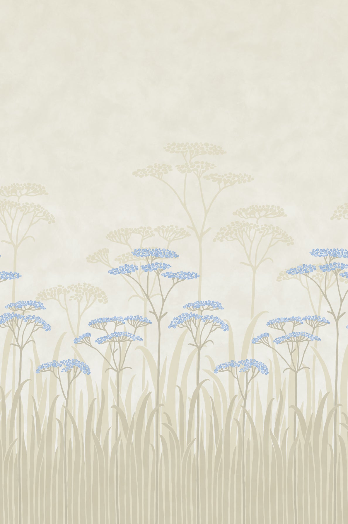 Achillea mural by Little Greene in Dew