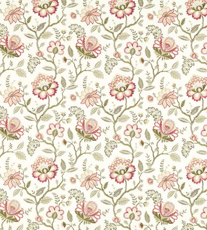 Adeline Fabric by Clarke & Clarke Blush/Raspberry