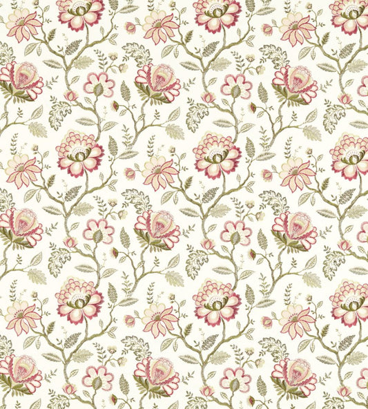 Adeline Fabric by Clarke & Clarke Blush/Raspberry