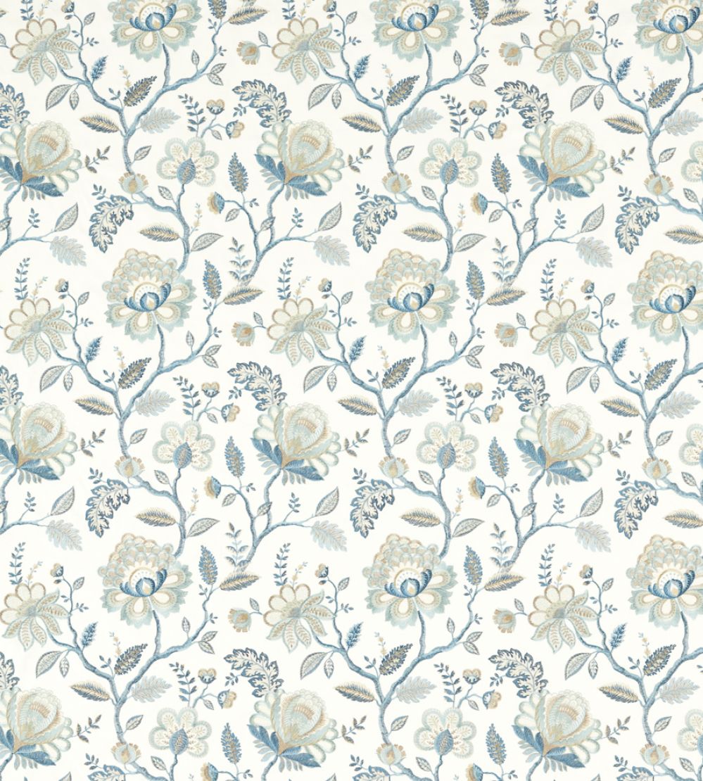 Adeline Fabric by Clarke & Clarke Denim/Midnight