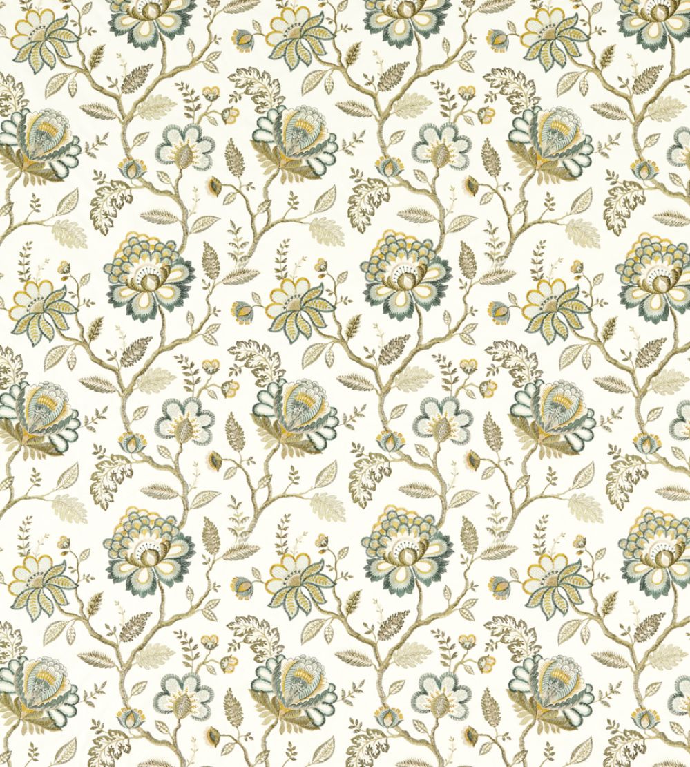 Adeline Fabric by Clarke & Clarke Teal