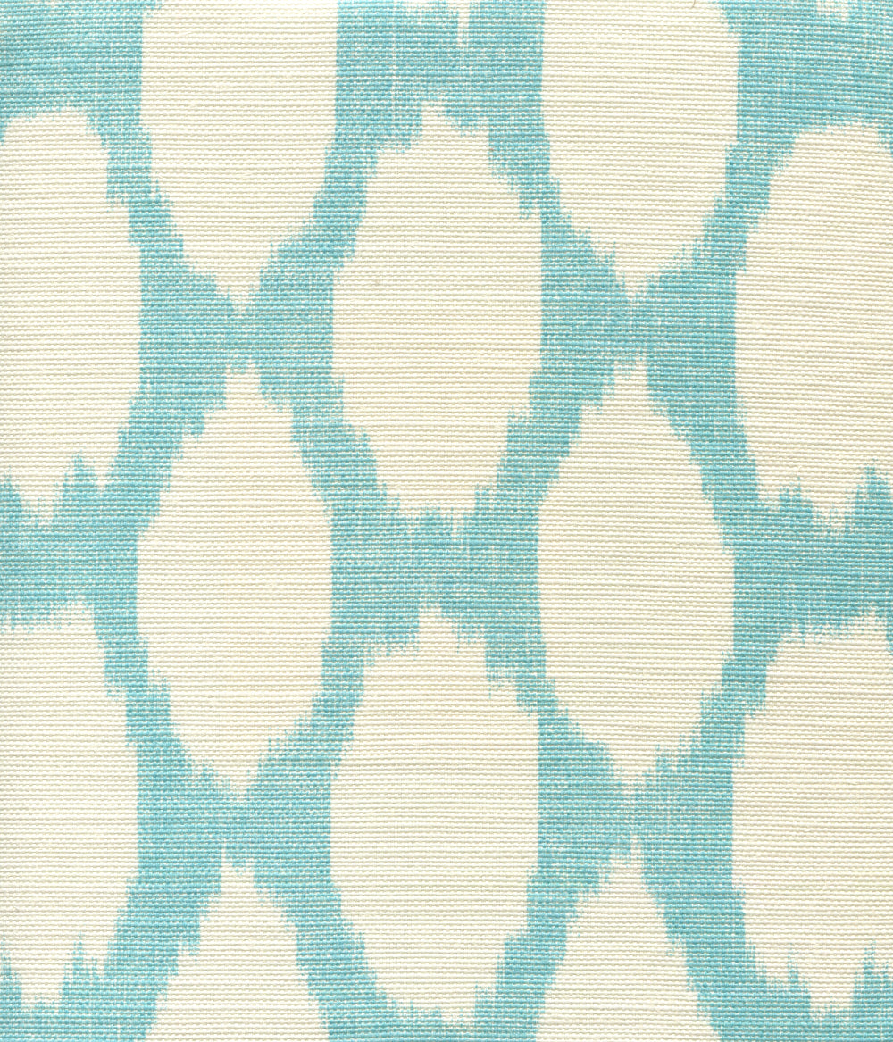 Adras Reverse Turquoise on Tint fabric by Quadrille