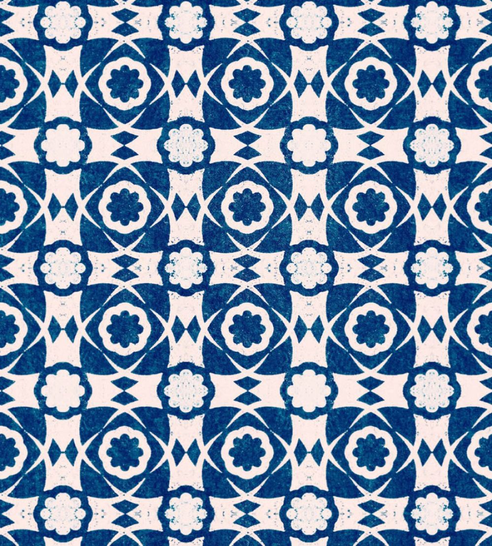 Aegean Tiles Wallpaper by MINDTHEGAP Indigo