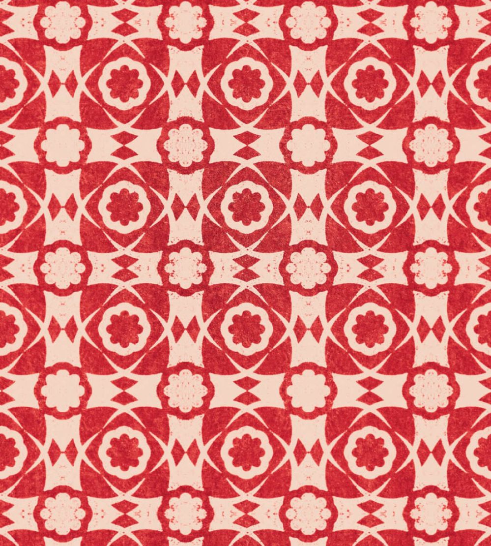 Aegean Tiles Wallpaper by MINDTHEGAP Red