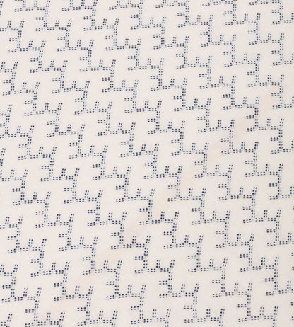 Aerial Fabric by Vanderhurd Blue/White on Cream