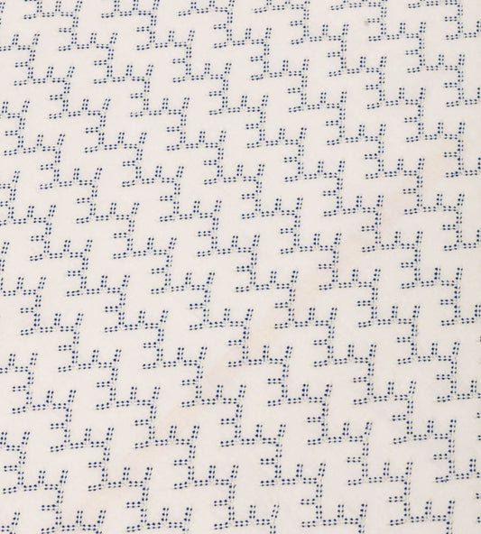 Aerial Fabric by Vanderhurd Blue/White on Cream