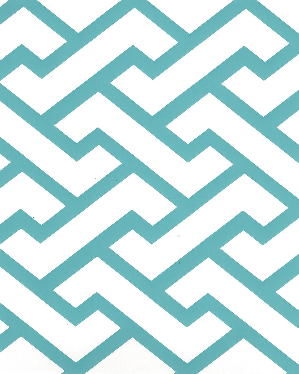 Aga Turquoise on Almost White wallpaper by China Seas