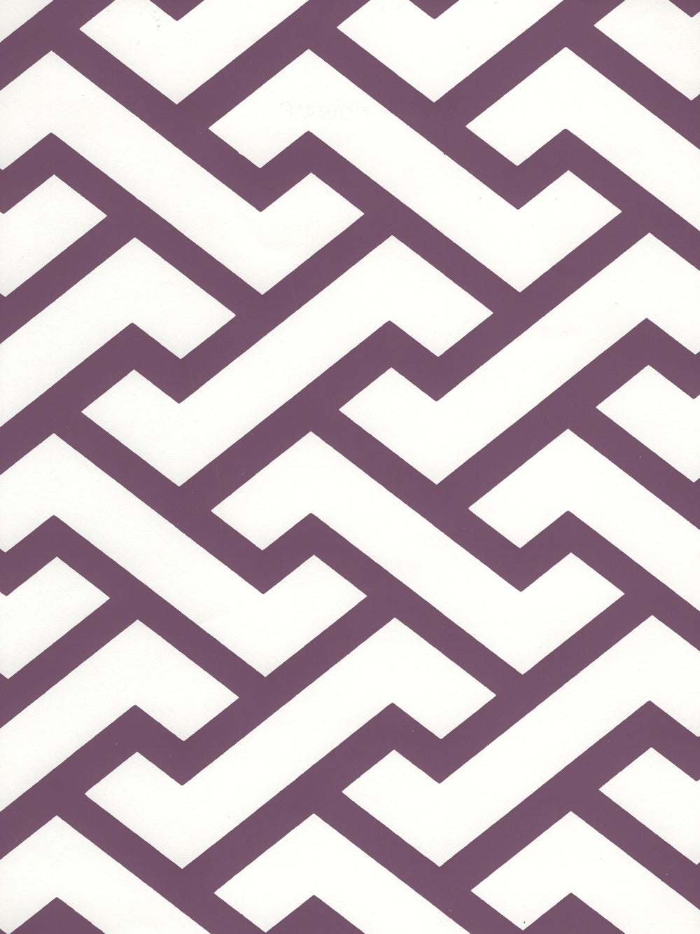 Aga Purple on White wallpaper by China Seas