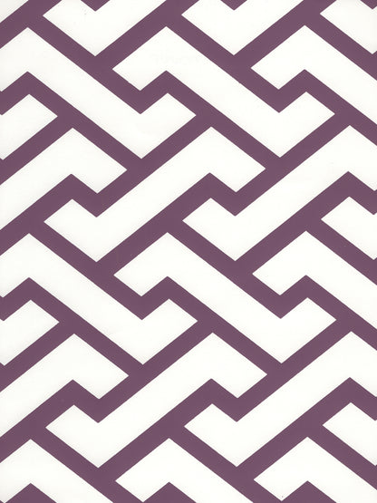 Aga Purple on White wallpaper by China Seas