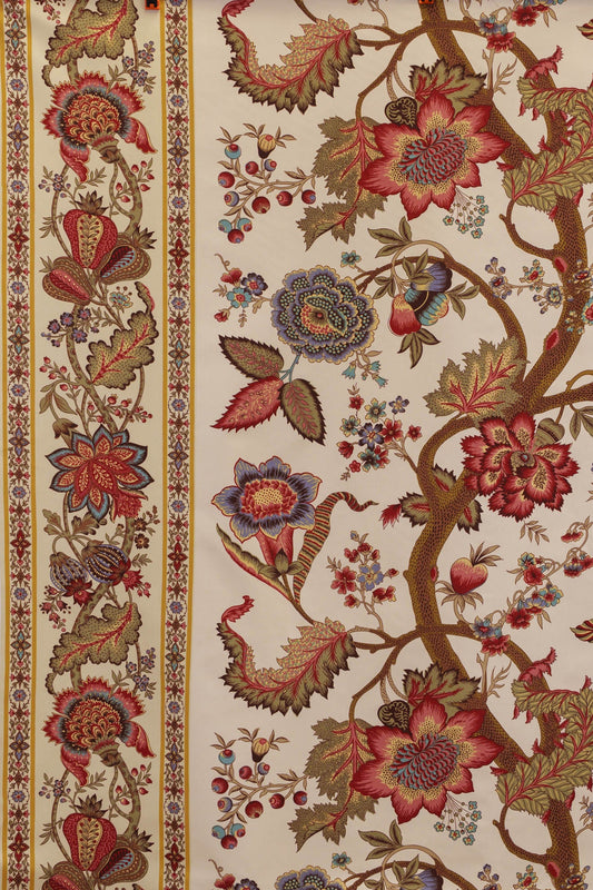 Agra Fabric by Jean Monro in Red on Maize