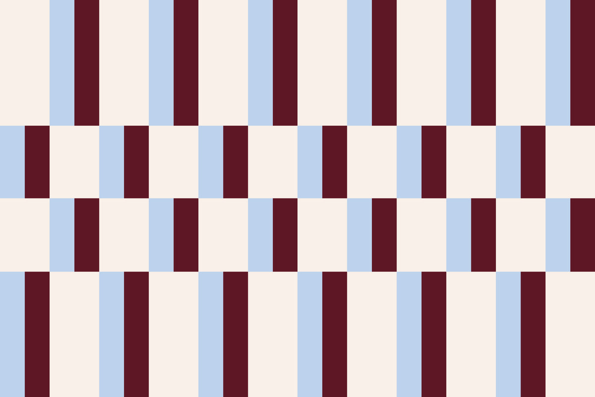 Albers Blue & Burgundy wallpaper by Hovia