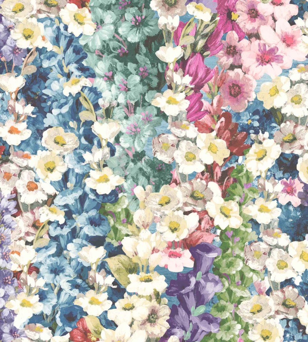 Alcea Wallpaper by Woodchip & Magnolia Electric Blue