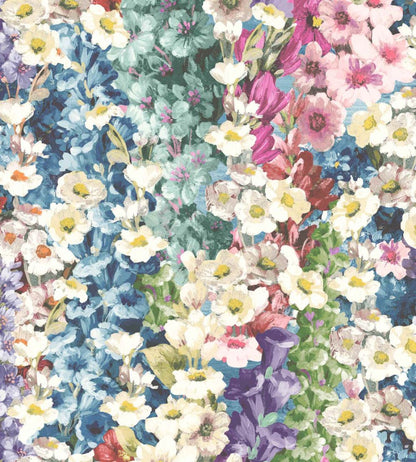 Alcea Wallpaper by Woodchip & Magnolia Electric Blue