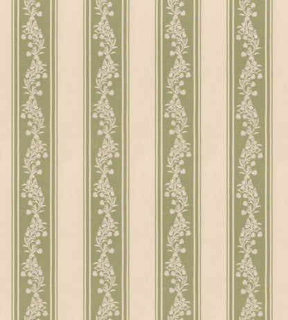 Aldbury Stripe Fabric by GP & J Baker Green