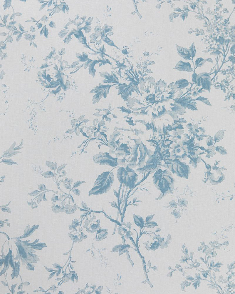 Alderney Blue on White fabric by Cabbages & Roses