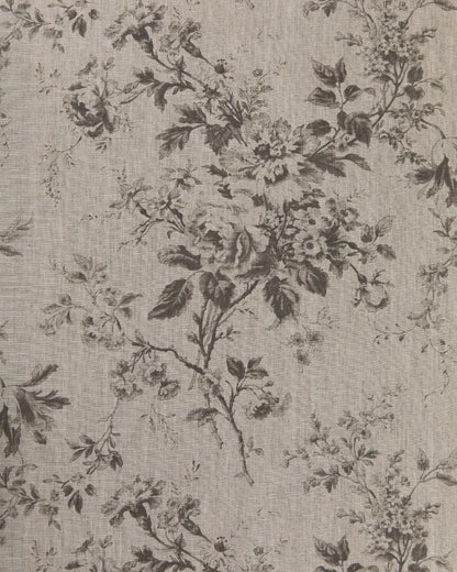 Alderney Charcoal on Natural fabric by Cabbages & Roses