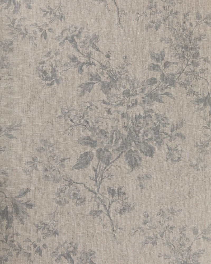 Alderney French Blue on Natural fabric by Cabbages & Roses