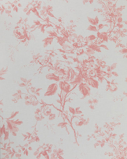 Alderney Pink on White fabric by Cabbages & Roses