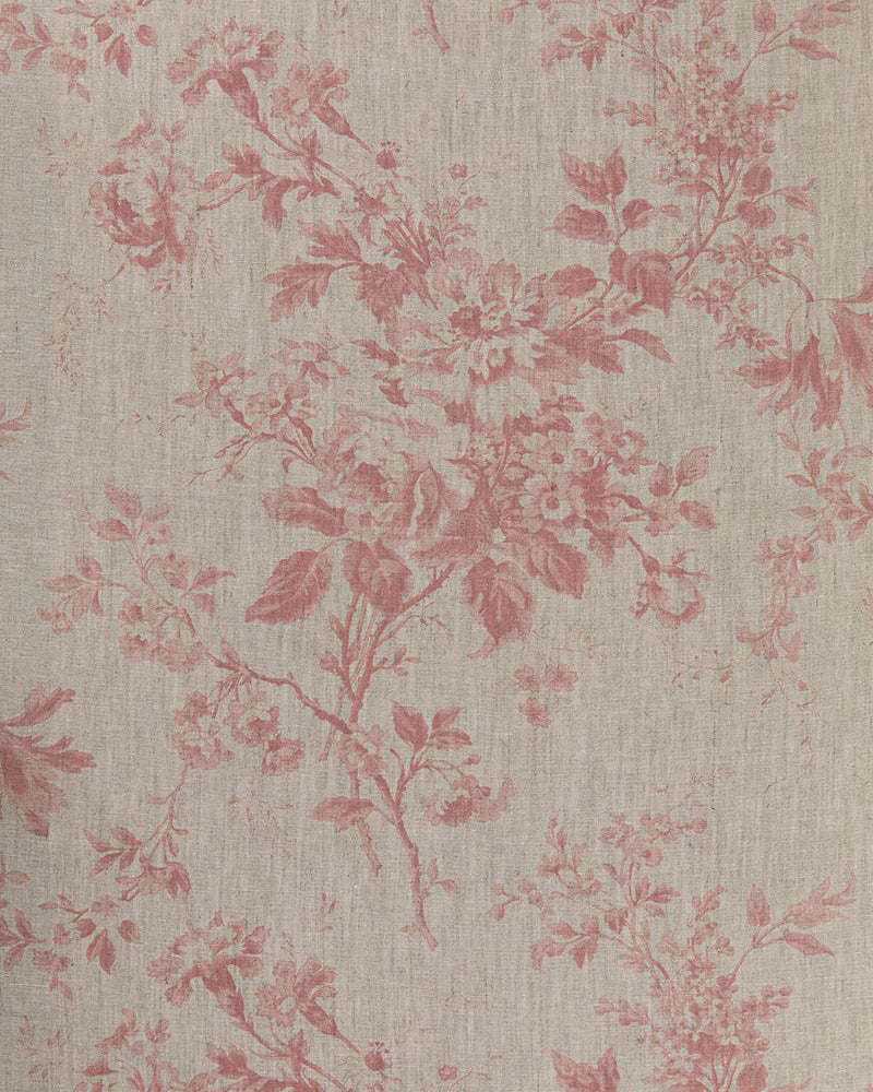 Alderney Raspberry on Natural fabric by Cabbages & Roses