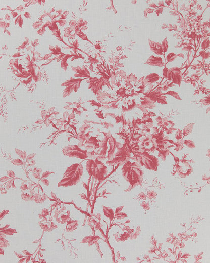 Alderney Raspberry on White fabric by Cabbages & Roses