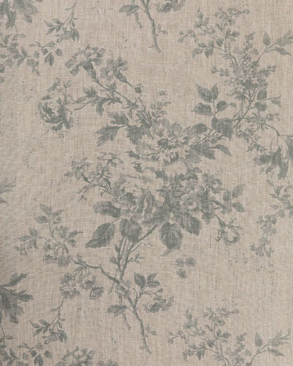 Alderney Teal on Natural fabric by Cabbages & Roses