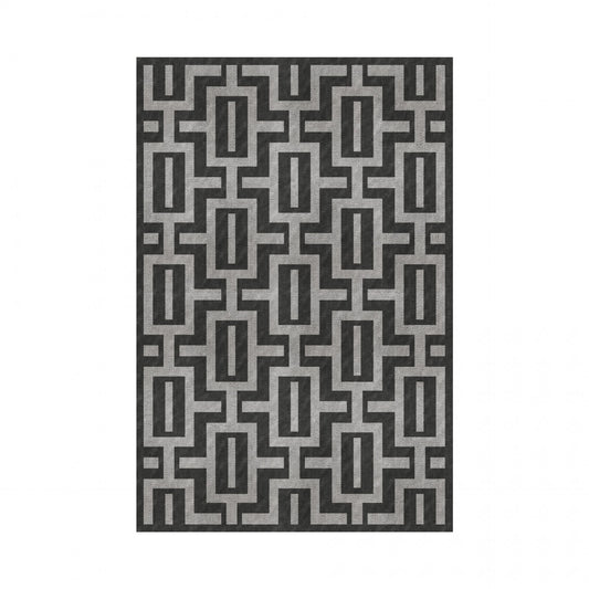 Alfama Area Rug by Graccioza in Anthracite, Rectangular