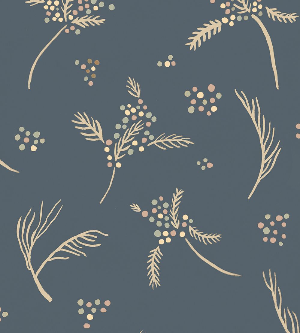 Algaida Wallpaper by Tres Tintas Azul oscuro