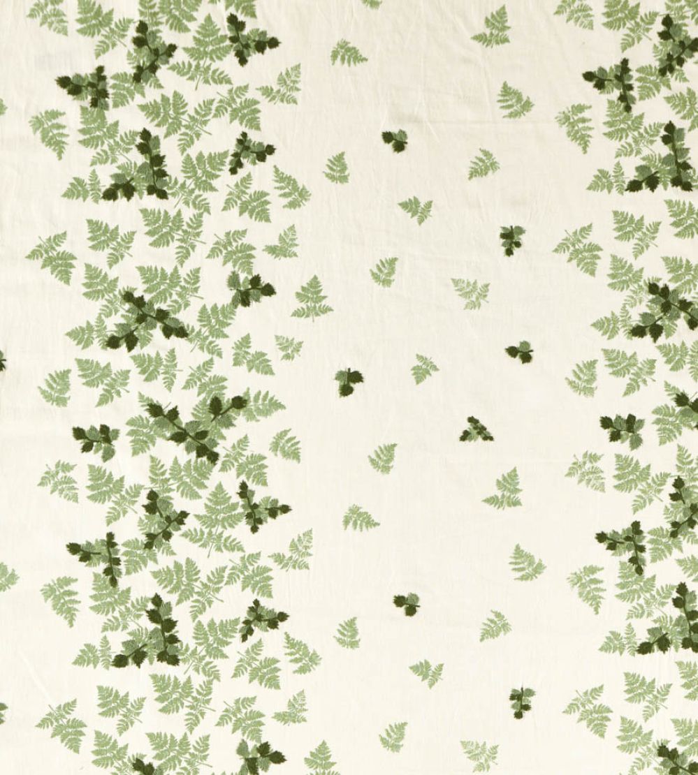 Alices Fern Fabric by Sanderson Silver/Green