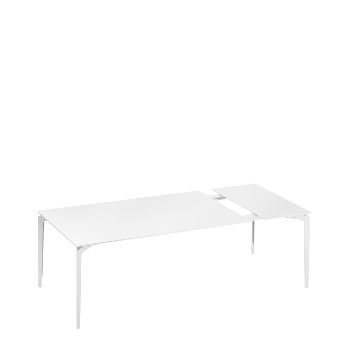 Allsize Extendable Dining Table Rectangle 161 by JANUS et Cie in White