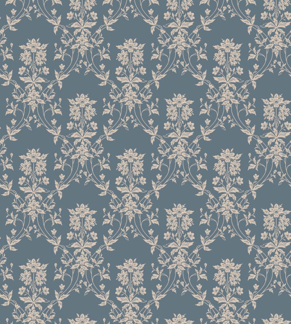 Alva Wallpaper by Sandberg Indigo Blue
