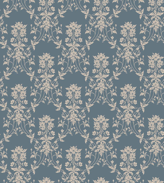 Alva Wallpaper by Sandberg Indigo Blue