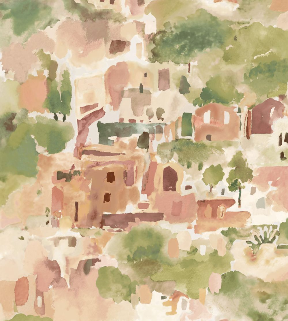 Amalfi Wallpaper by Ohpopsi Rosewood Olive