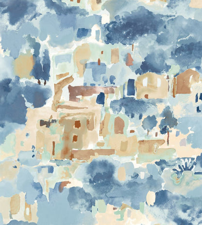 Amalfi Wallpaper by Ohpopsi Stoneware Blue