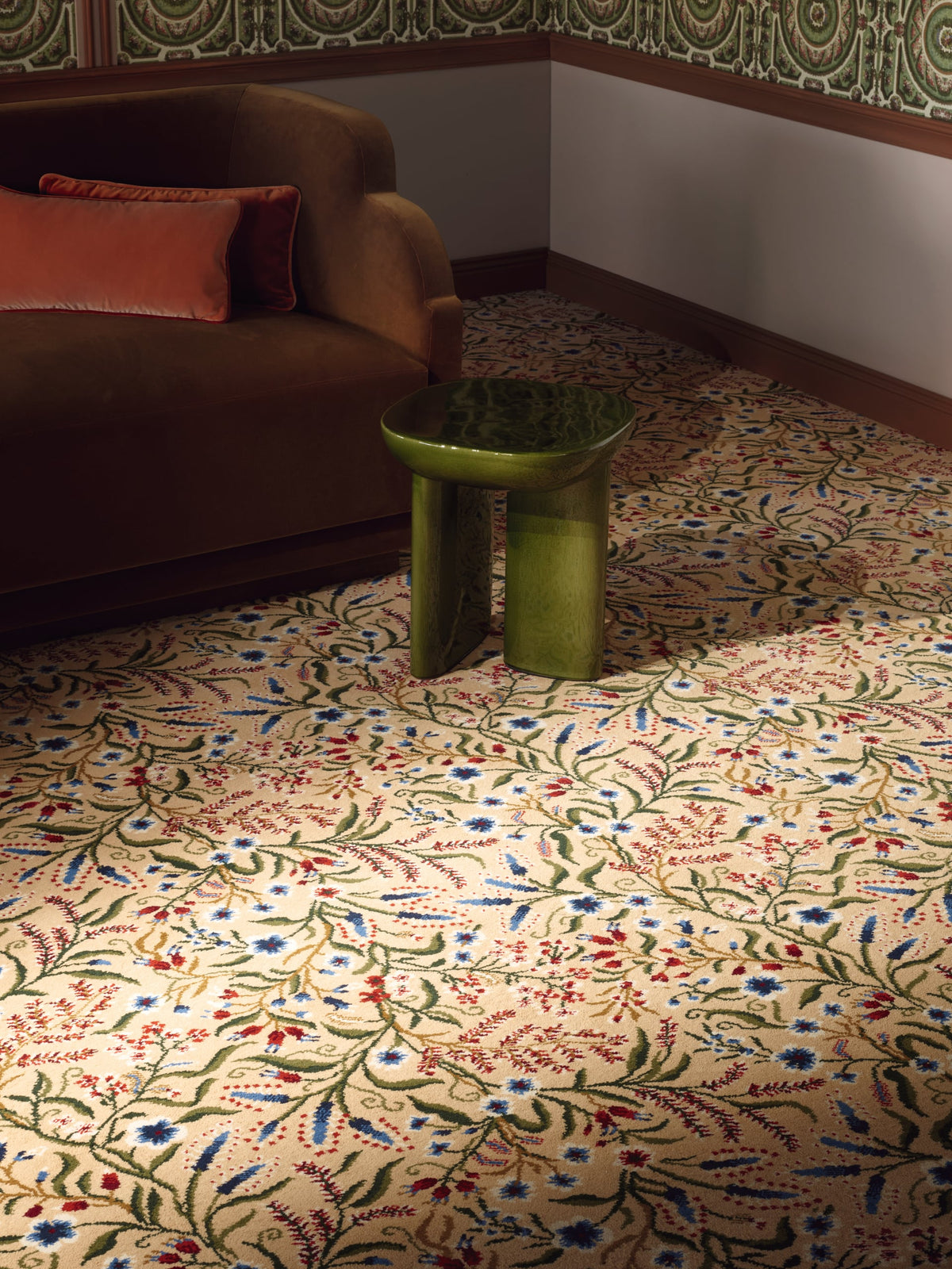 Amarante Rug by Pierre Frey shown in a room setting (view 1)