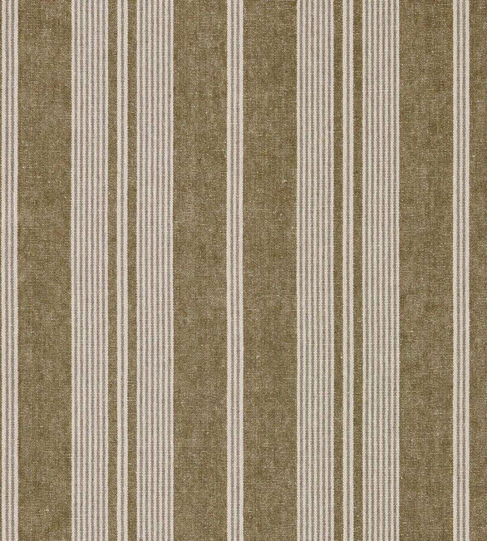 Amberley Stripe Fabric by Sanderson Meadow Moss
