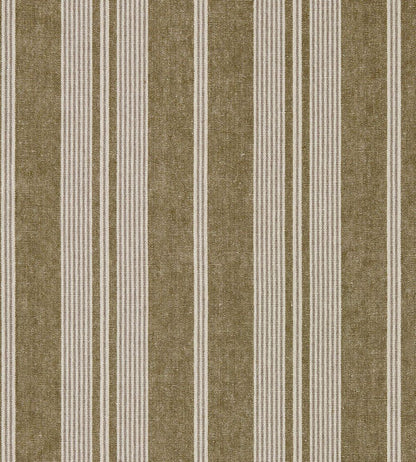Amberley Stripe Fabric by Sanderson Meadow Moss