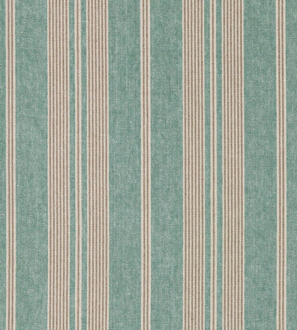 Amberley Stripe Fabric by Sanderson Mineral Blue