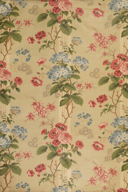 Amelia Fabric by Jean Monro in Blue/Green/Rose