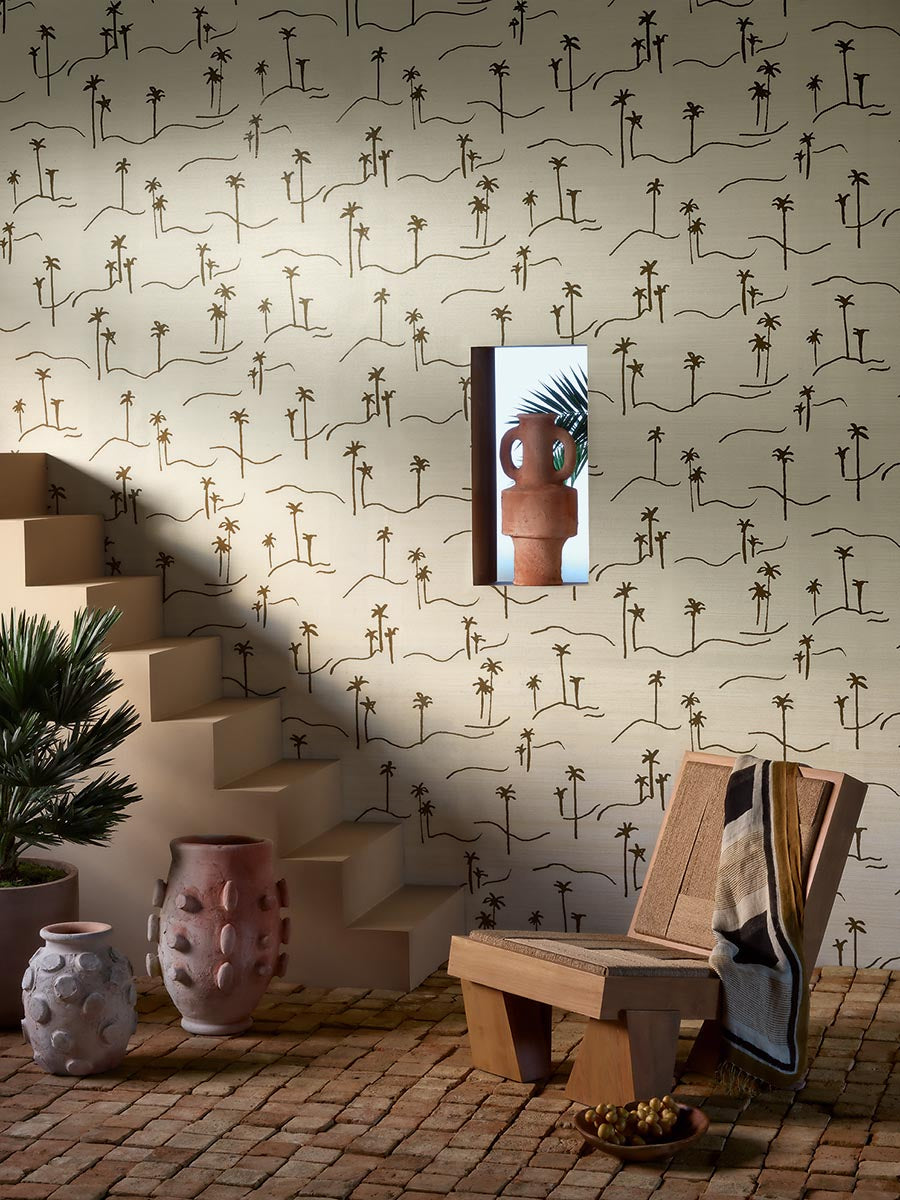 Ammos Wallpaper by Pierre Frey shown in a room setting (view 1)