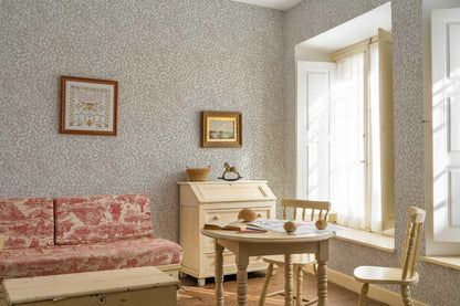 Ana wallpaper by Coordonné in Cisne, shown in a styled room