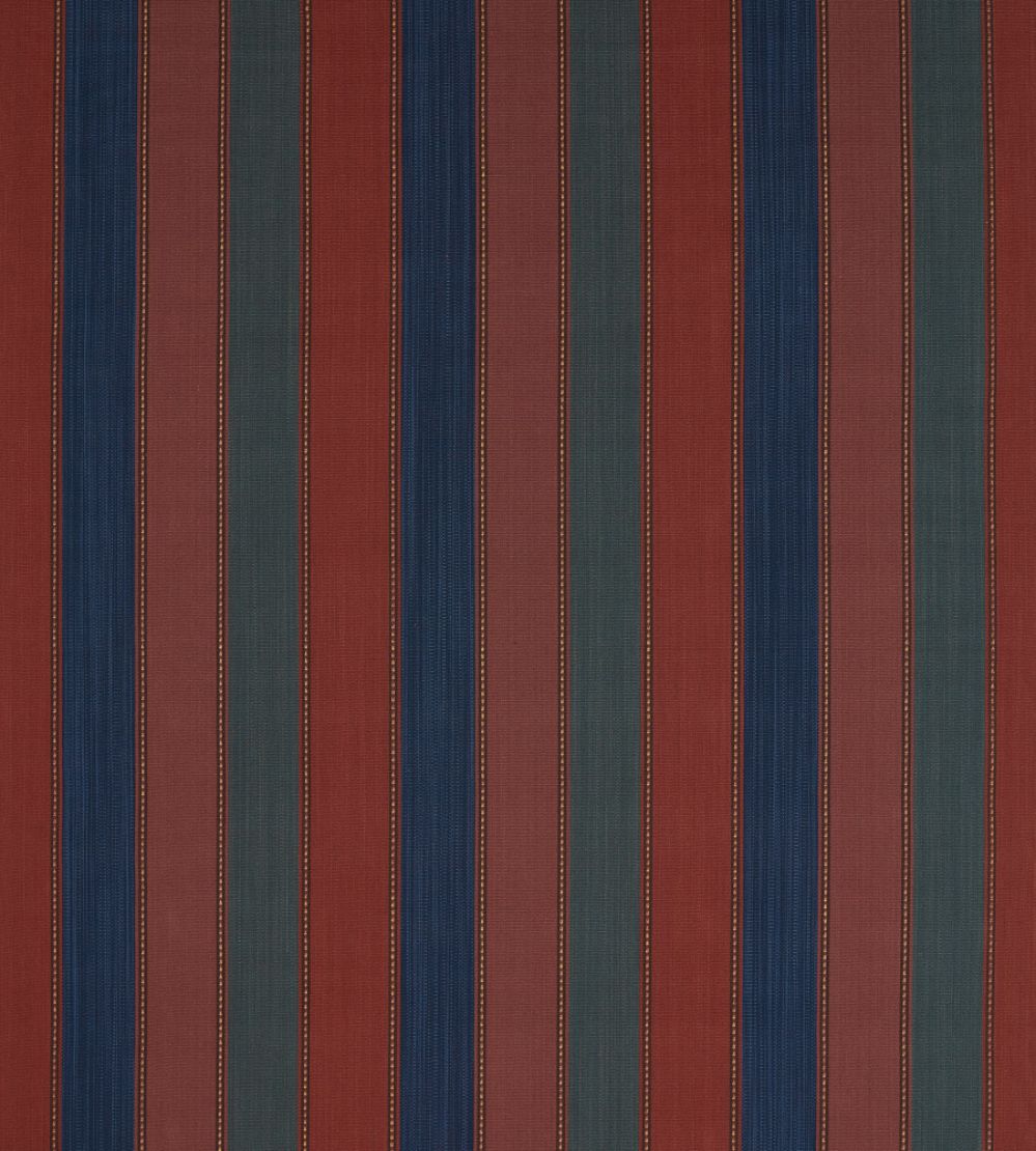 Anatolian Stripe Fabric by Zoffany Madder/Indigo