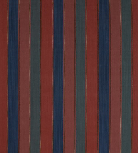Anatolian Stripe Fabric by Zoffany Madder/Indigo