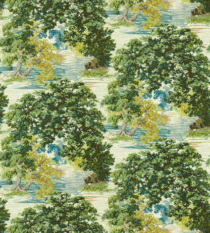 Ancient Canopy Fabric by Sanderson Sap Green