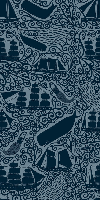 Ancient Sea Storm mural by Bien Fait