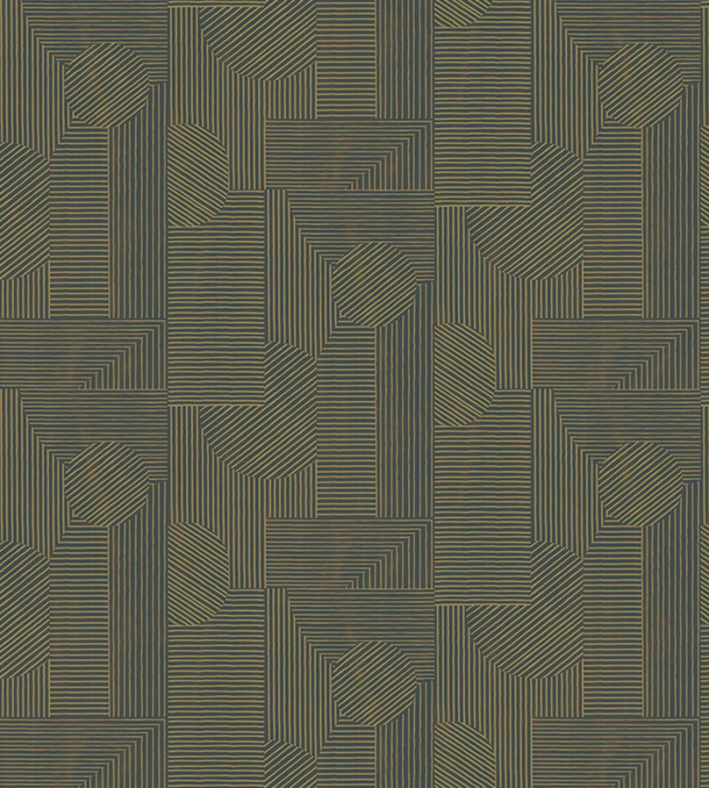 Andana Wallpaper by Tres Tintas Azul oscuro