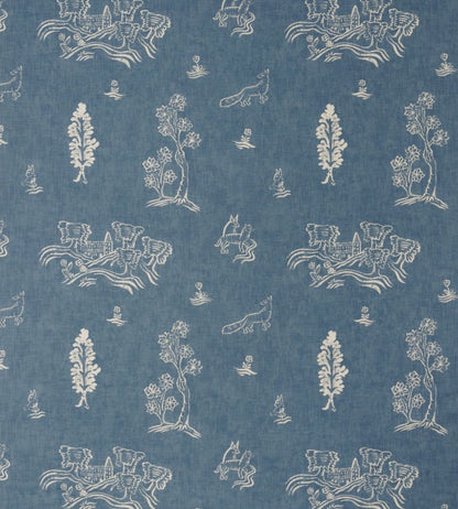 Friendly Folk Fabric by Andrew Martin Blue